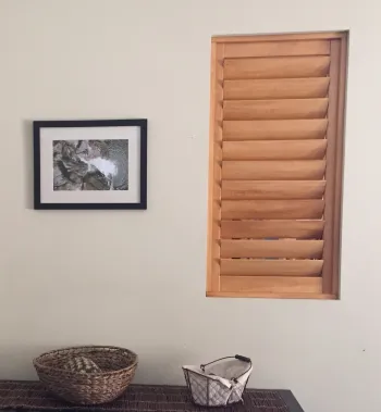 Light Stain Shutters